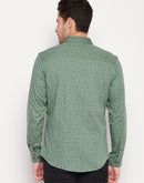 Camla Barcelona Abstract Print Green Shirt