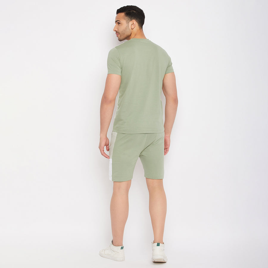 Camla Barcelona Green Cotton Printed  Co-ord set