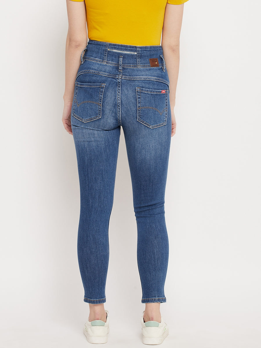 Madame  Navy High Rise Slim Fit Jeans