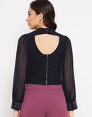 Madame High Neck Solid Top