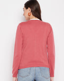 MADAME Coral Cashmere Solid Cardigan