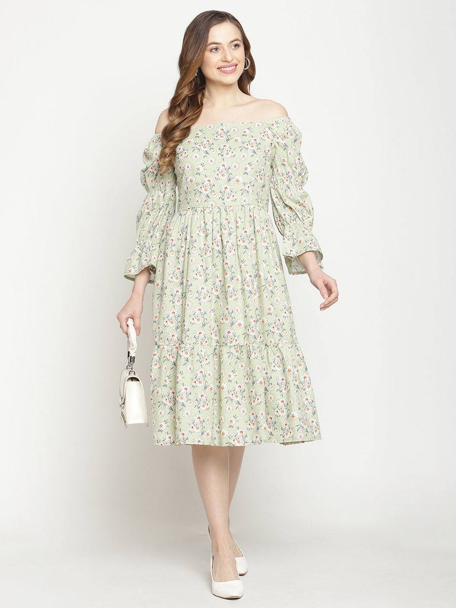 Camla Green Dress For Women