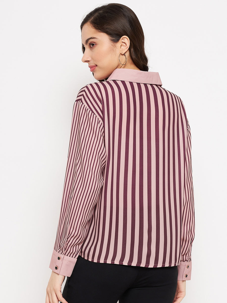 Madame  Pink Striped Shirt