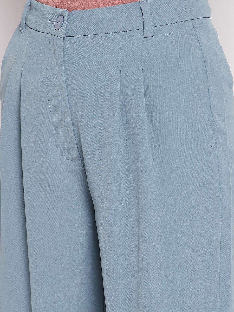 MADAME Pleated Wide Leg Trousers