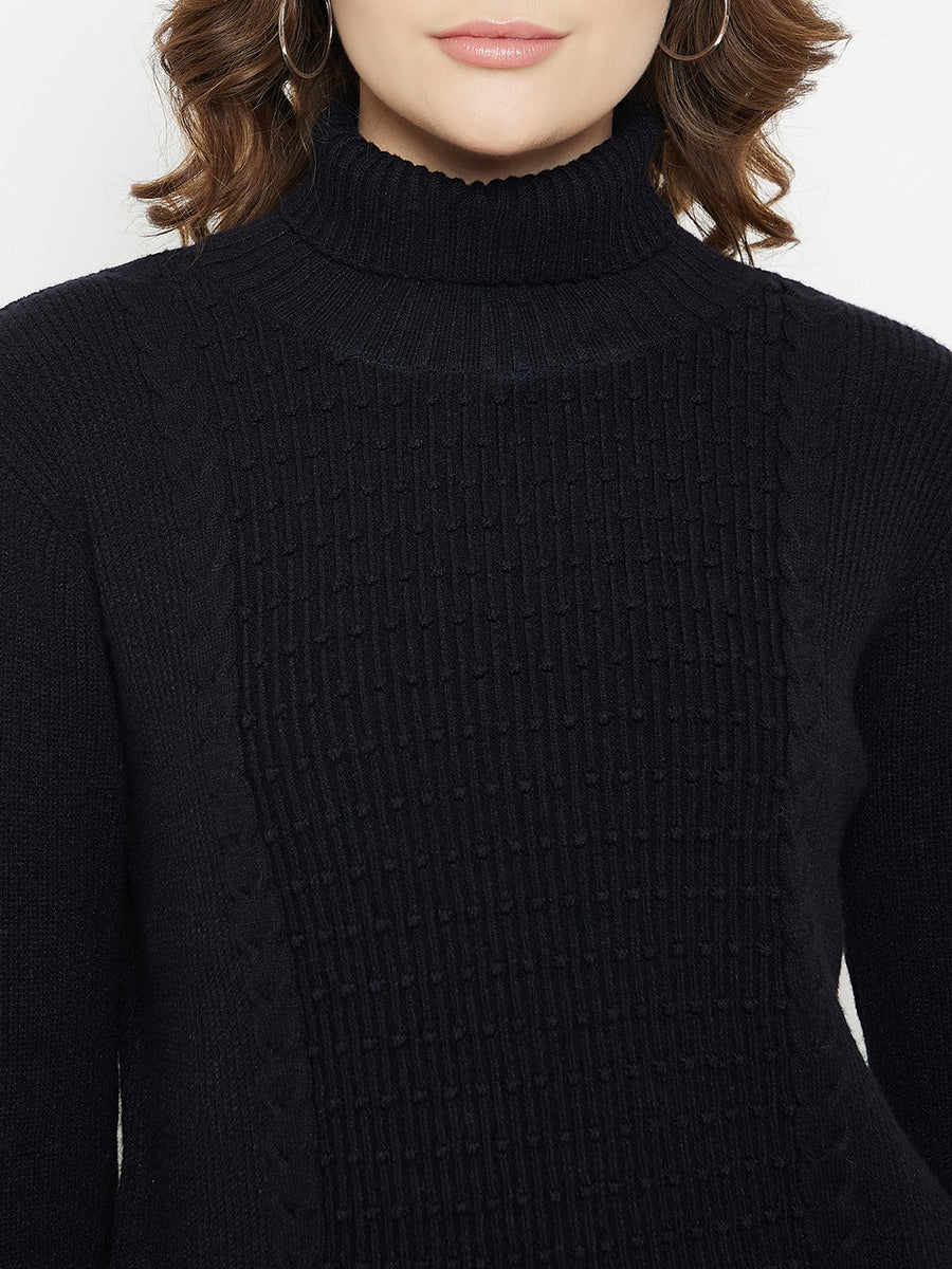 CAMLA Black Turtle Neck Pullover for Women