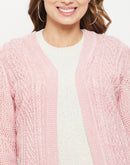 Madame Cable Knit Ombre Effect Peach Shrug