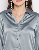 MADAME Grey Shiny Shirt