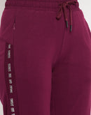 Msecret Typography Purple Sweat Pants