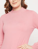 Madame Solid Round Neck Sweater Top