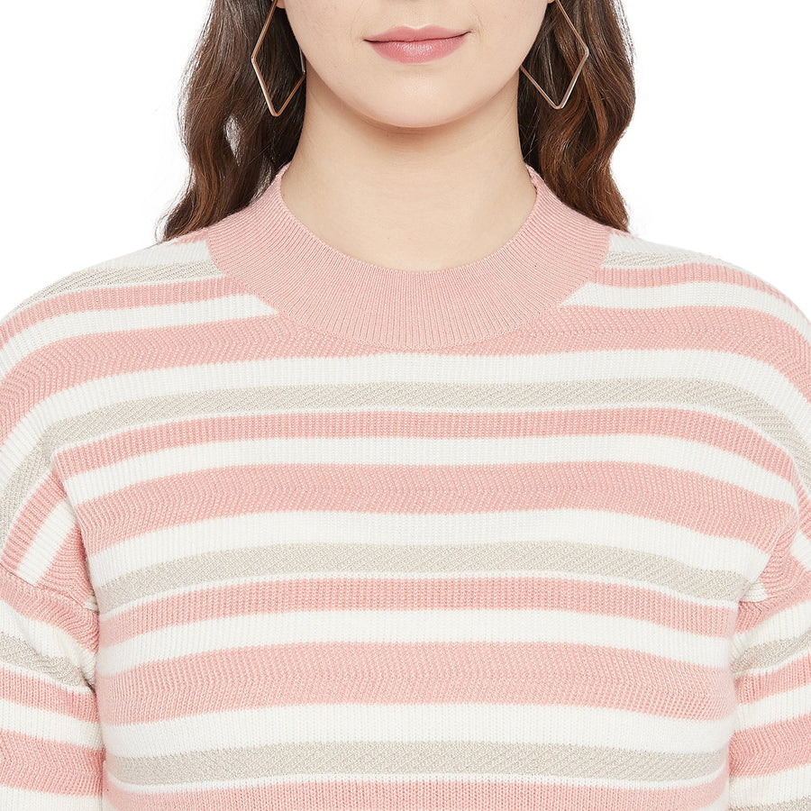 Madame  Peach Striped Sweater