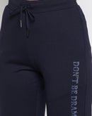 Msecret Typography Navy Blue Sweat Pants