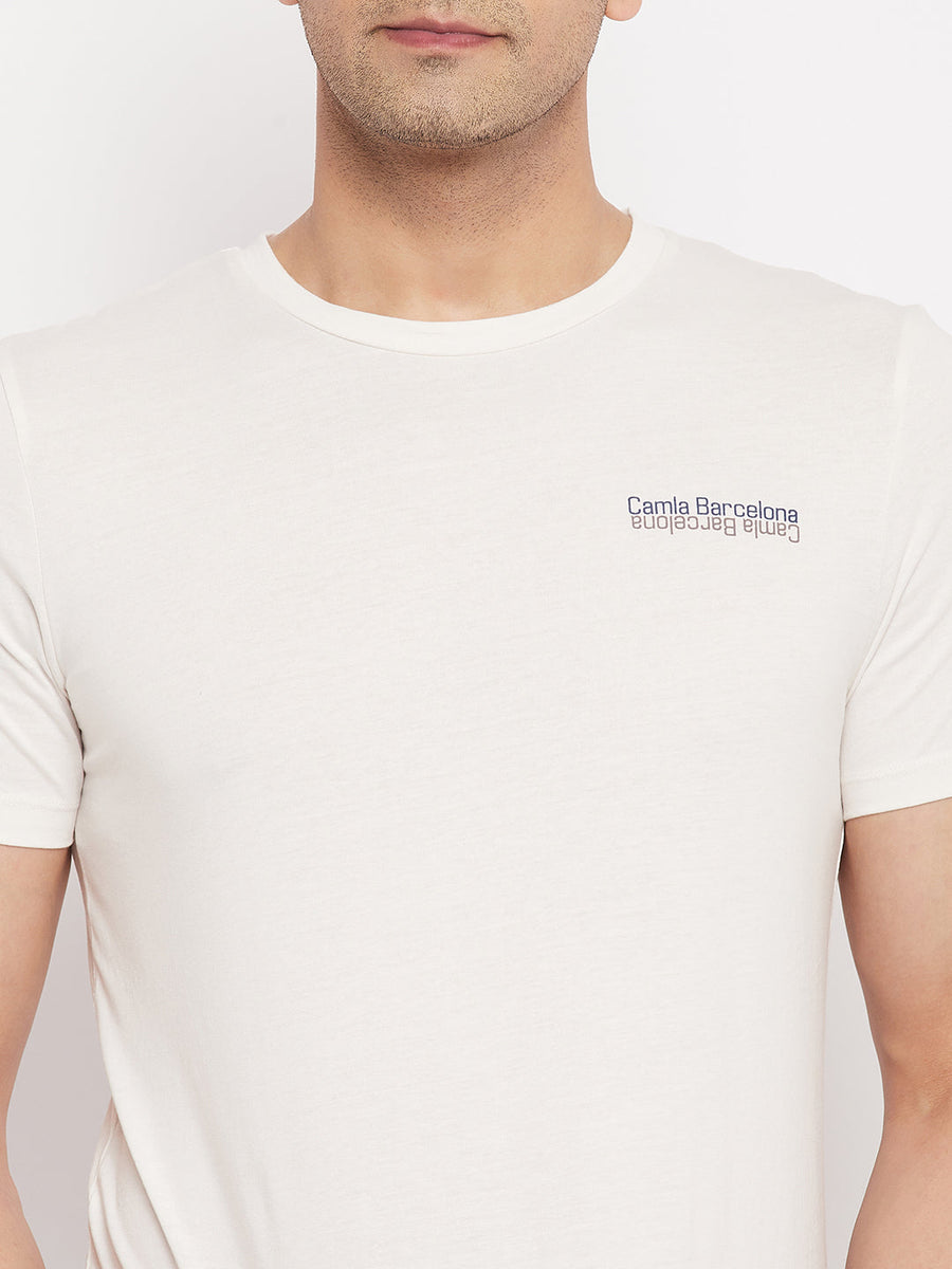 Camla White T- Shirt For Men