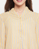 MADAME Striped Short Shirt