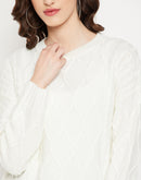 Camla Barcelona Cable Knit Off White Sweater