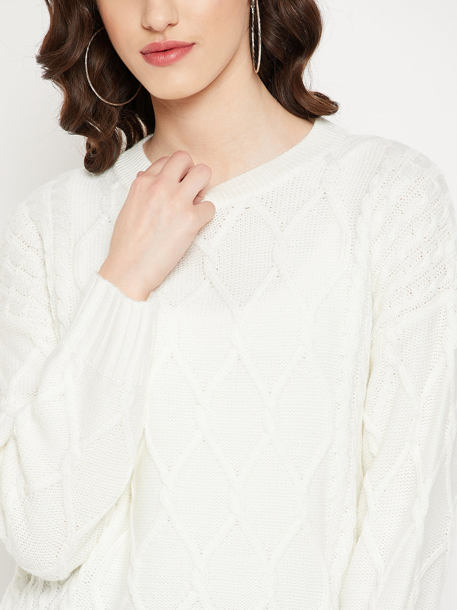 Camla Women White Sweater