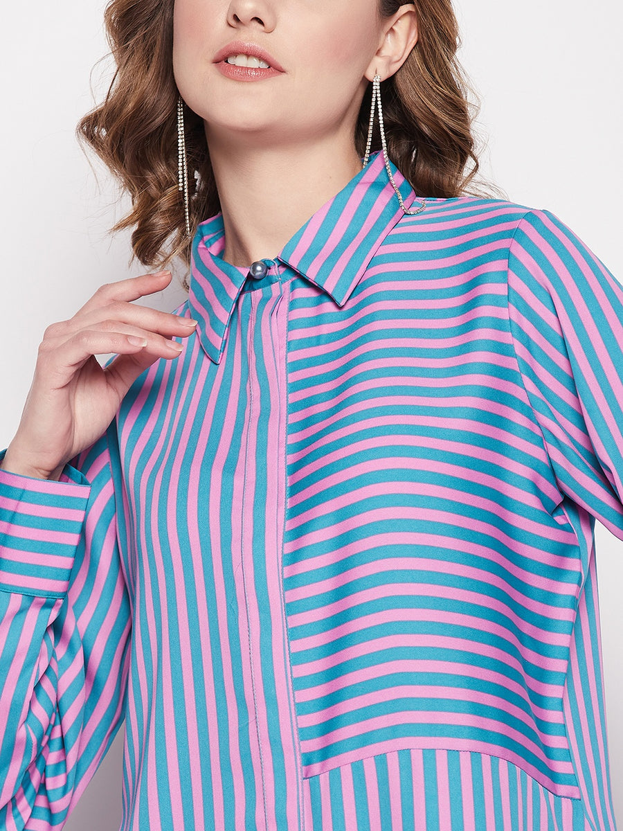 Camla Teal Women Shirt