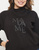 Madame  Black Sweatshirt