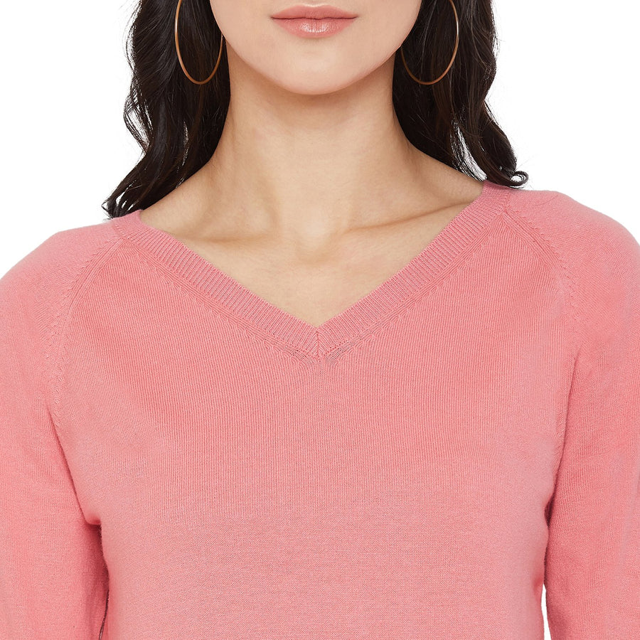Madame  Onion Color Solid Sweater
