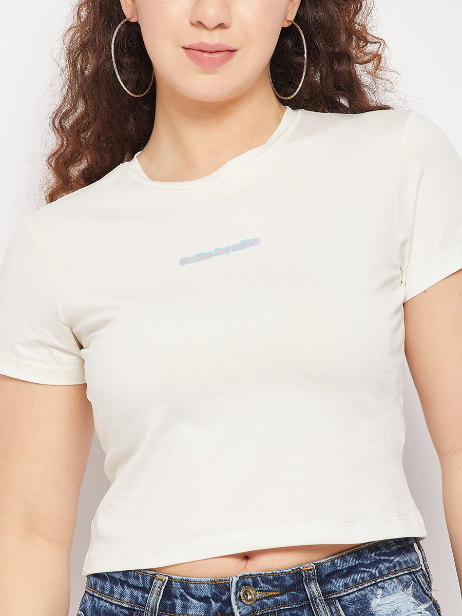 Camla White Women T- Shirt