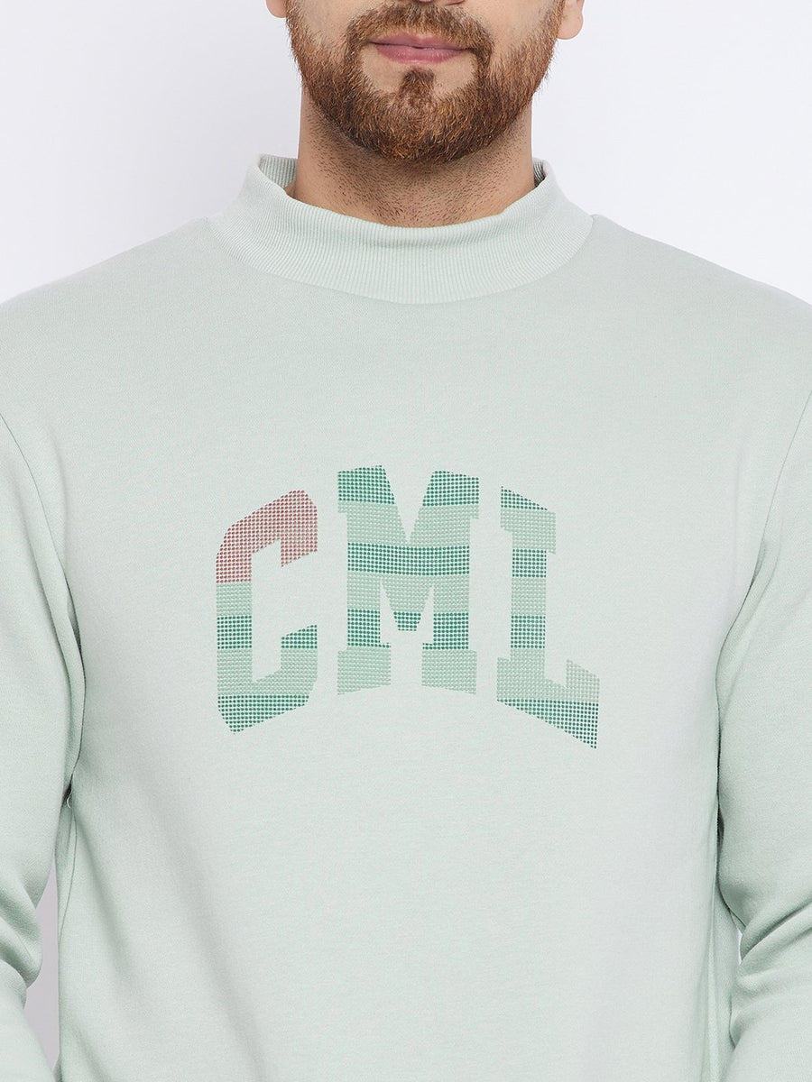 Camla Men Pista Color Round Neck Sweatshirt