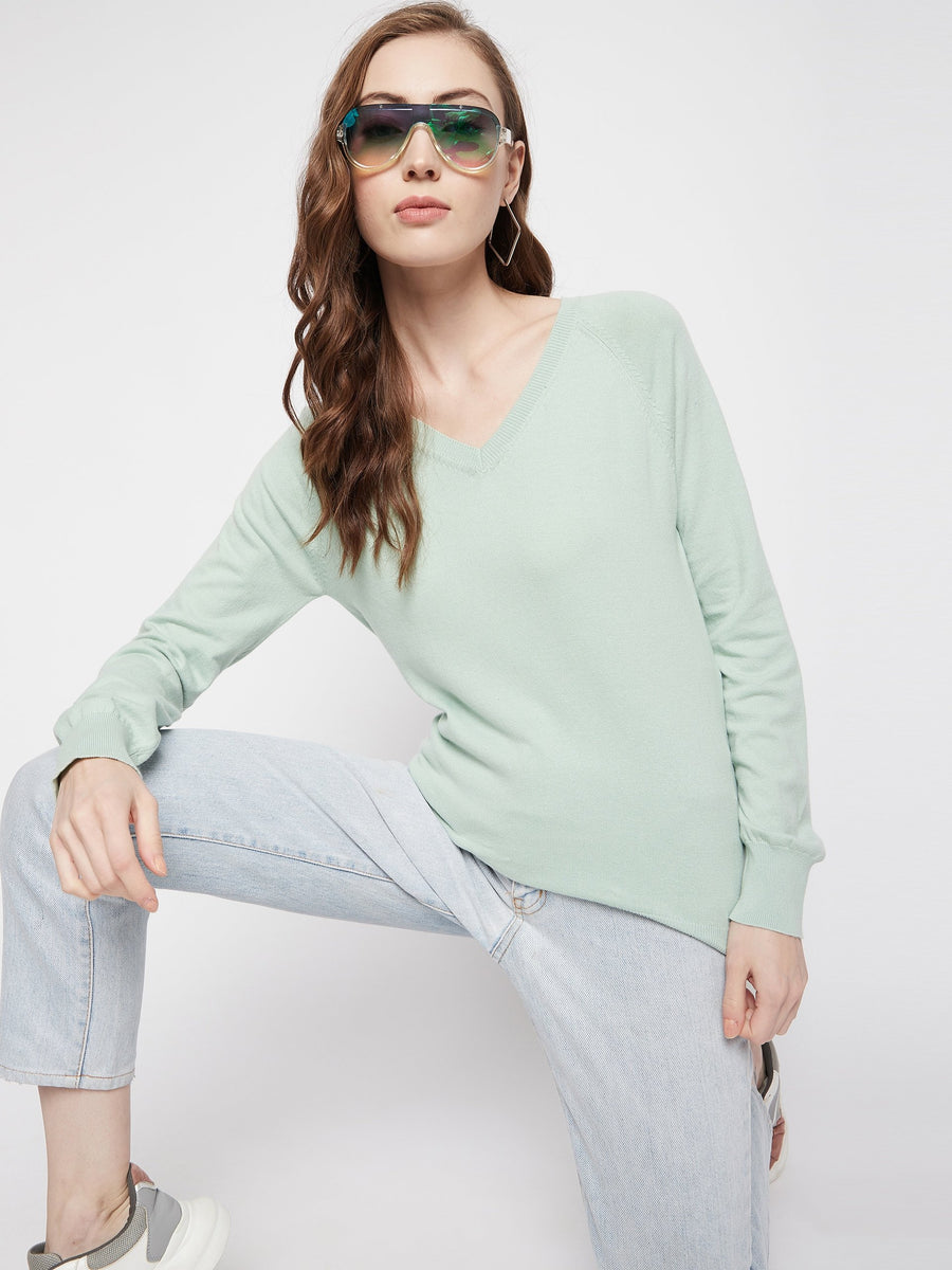 Madame  Green Color Sweater
