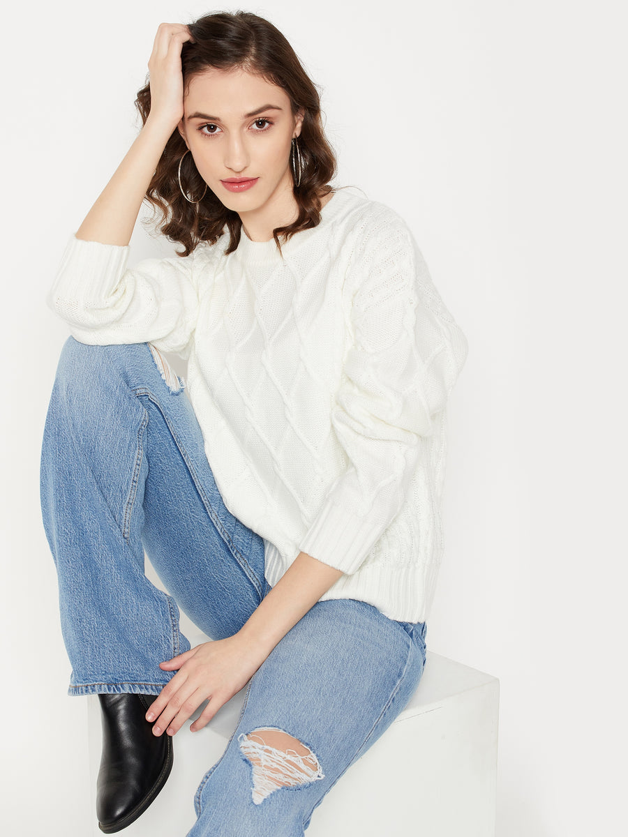 Camla Women White Sweater
