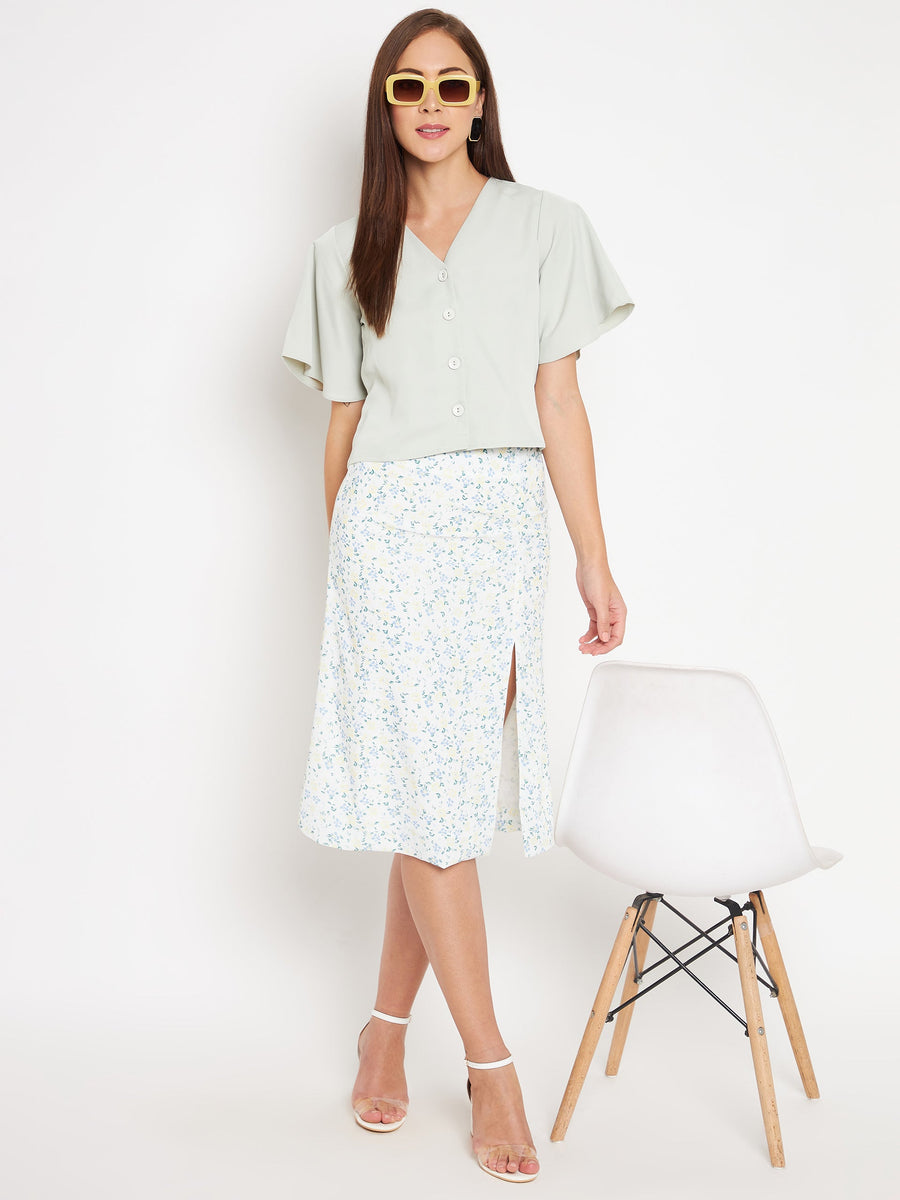 Camla Green  Top For Women