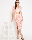 Camla Barcelona Peach Printed Co-Ord Set