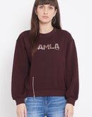 Camla Women Wine Sweat-Shirt