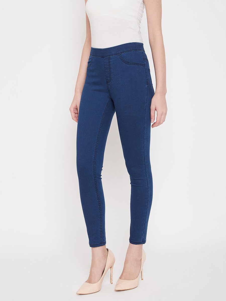 Madame Indigo Solid Denim Jeans | Buy SIZE 30 Denim Online for | Glamly