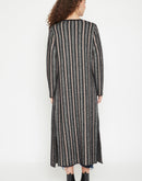 Madame  Black Striped Long Sweater