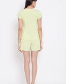 Msecret Lime Color Night Suit  For Women