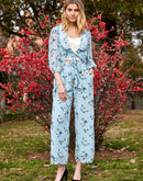 Madame  Blue Floral Straight Fit Plazo